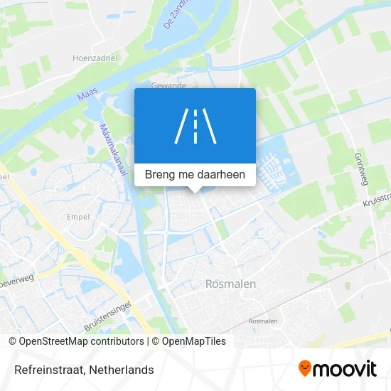 Refreinstraat kaart