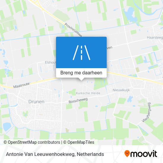 Antonie Van Leeuwenhoekweg kaart