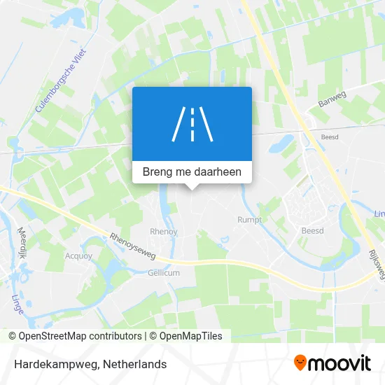 Hardekampweg kaart