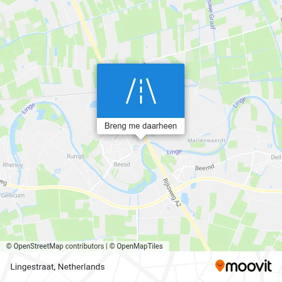 Lingestraat kaart