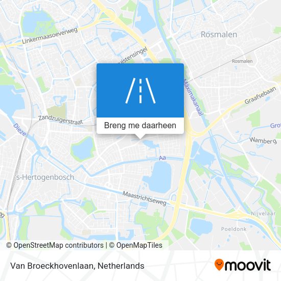 Van Broeckhovenlaan kaart