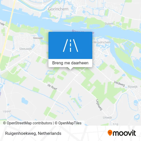 Ruigenhoekweg kaart