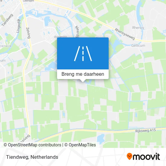 Tiendweg kaart