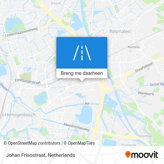 Johan Frisostraat kaart
