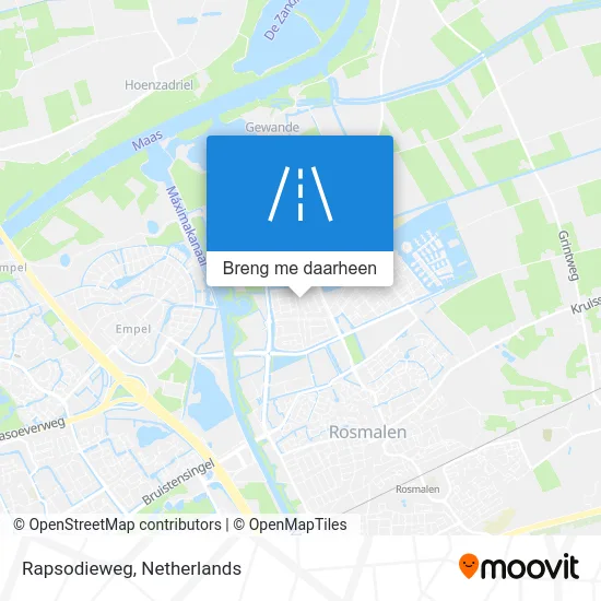 Rapsodieweg kaart