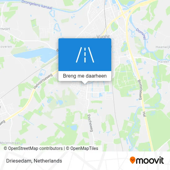 Driesedam kaart