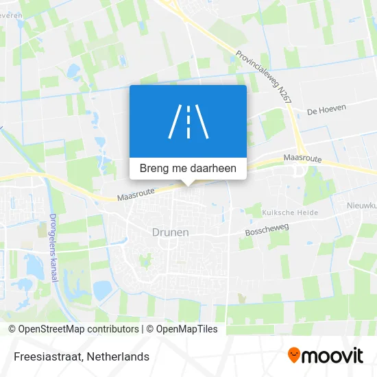 Freesiastraat kaart