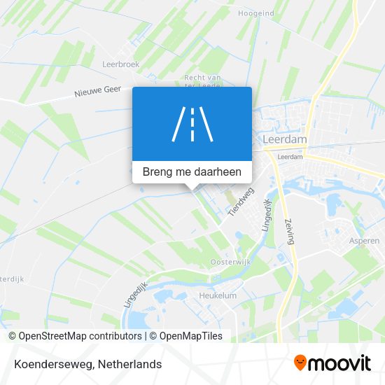 Koenderseweg kaart