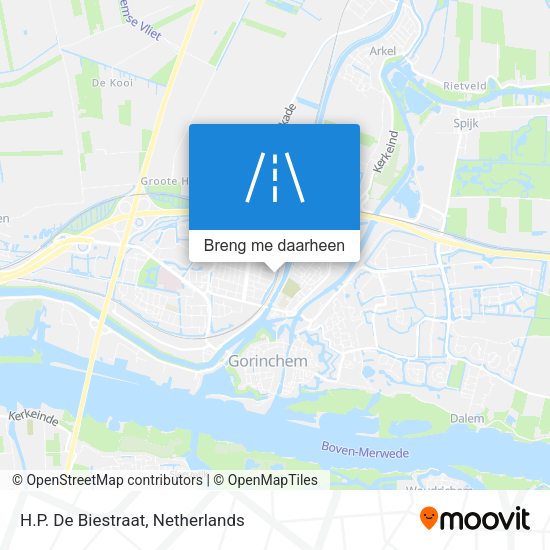 H.P. De Biestraat kaart