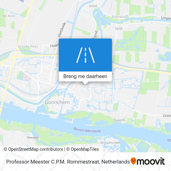 Professor Meester C.P.M. Rommestraat kaart