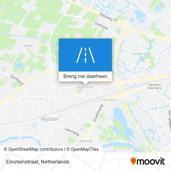 Einsteinstraat kaart