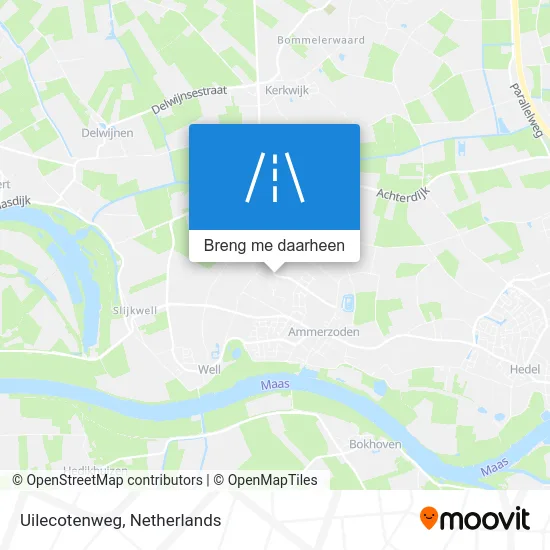 Uilecotenweg kaart