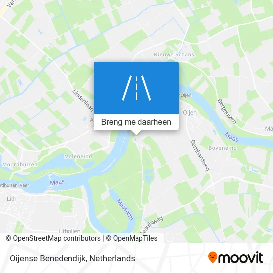 Oijense Benedendijk kaart