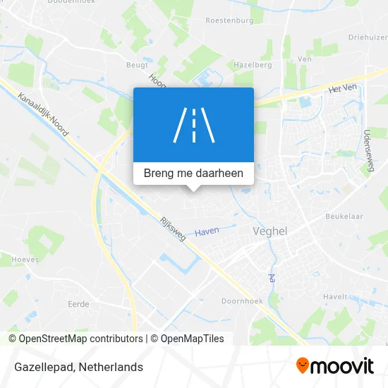 Gazellepad kaart