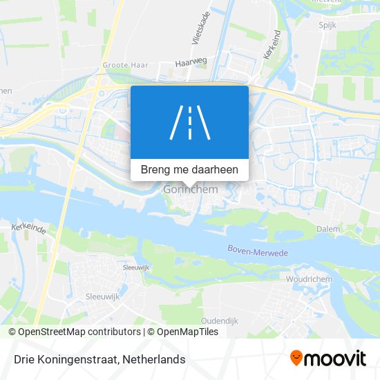 Drie Koningenstraat kaart