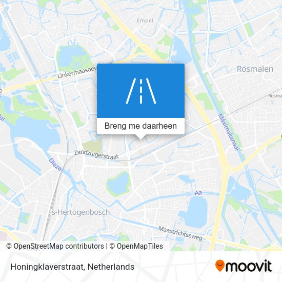 Honingklaverstraat kaart