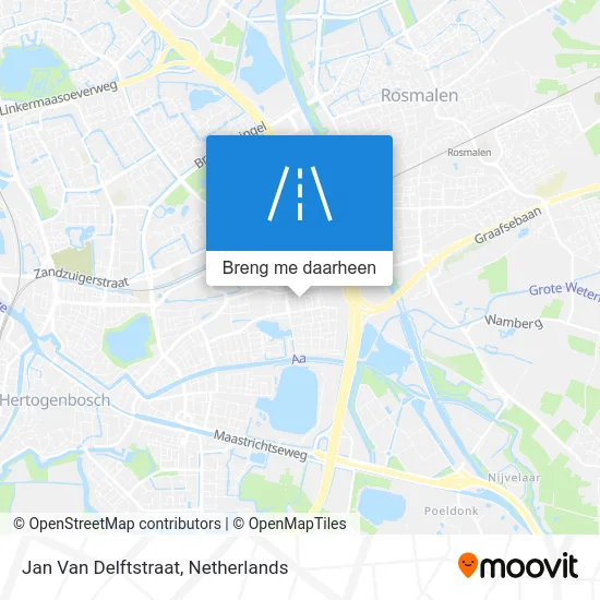 Jan Van Delftstraat kaart