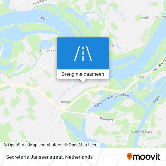 Secretaris Janssenstraat kaart
