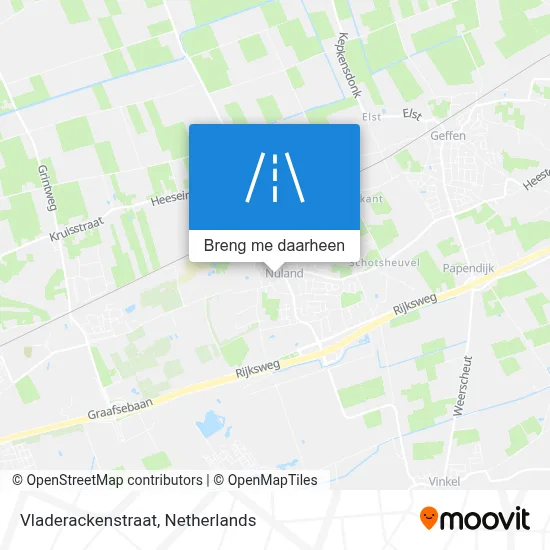Vladerackenstraat kaart