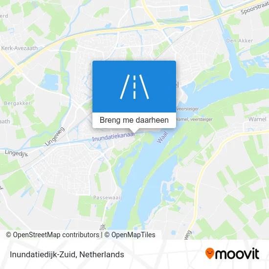 Inundatiedijk-Zuid kaart