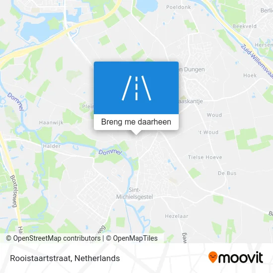 Rooistaartstraat kaart