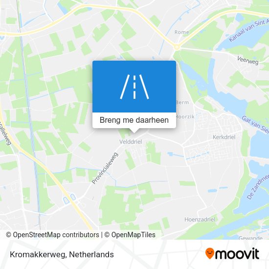 Kromakkerweg kaart