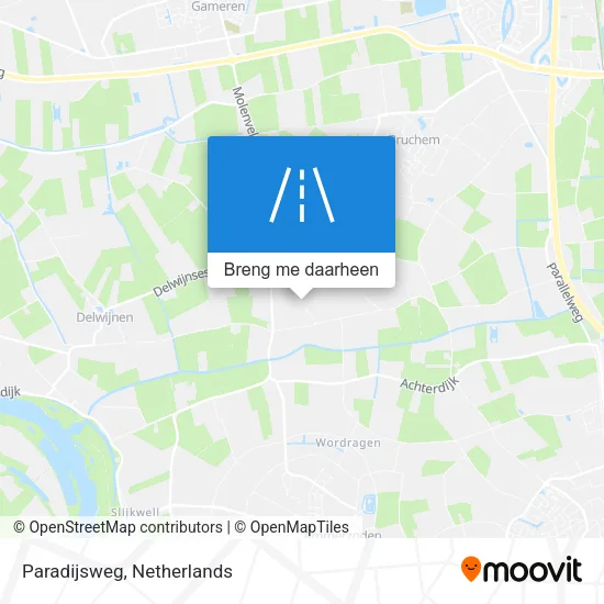 Paradijsweg kaart