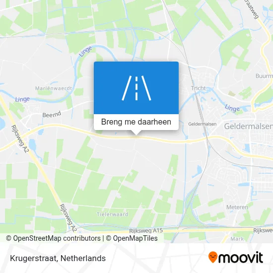 Krugerstraat kaart