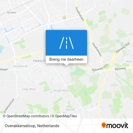 Overakkerseloop kaart