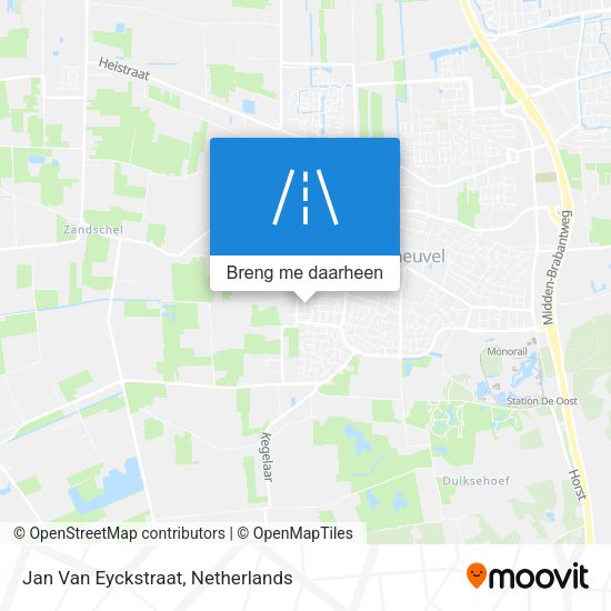 Jan Van Eyckstraat kaart