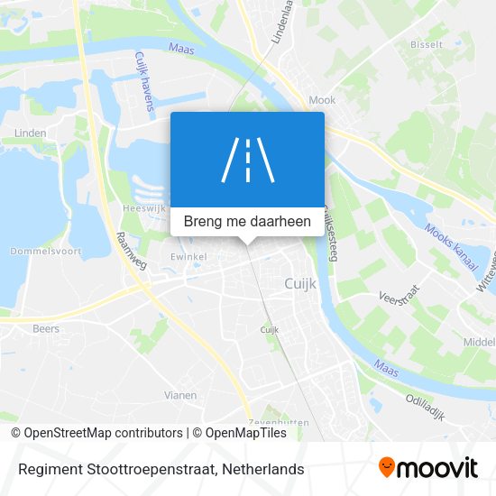 Regiment Stoottroepenstraat kaart