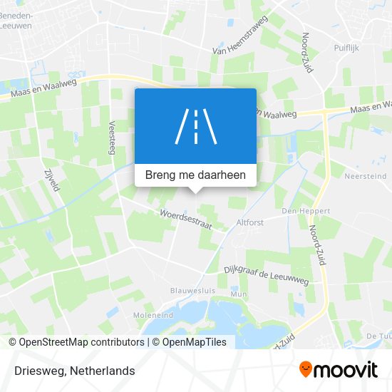 Driesweg kaart