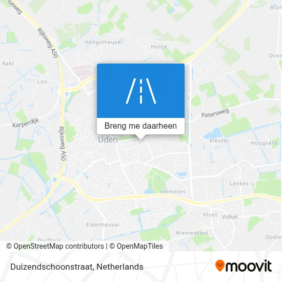 Duizendschoonstraat kaart