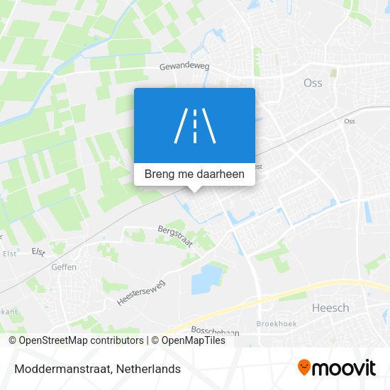 Moddermanstraat kaart