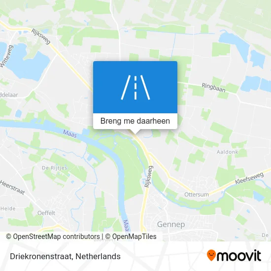 Driekronenstraat kaart