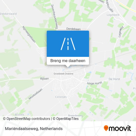 Mariëndaalseweg kaart