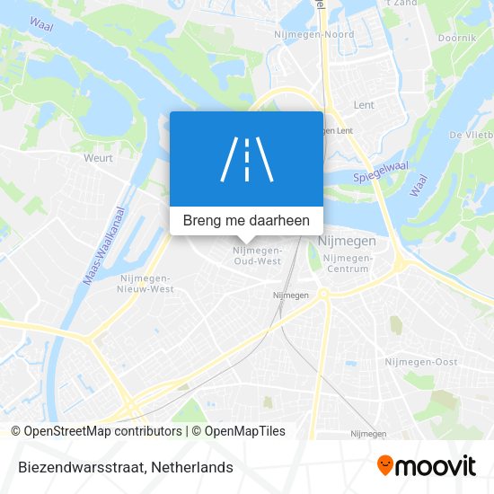 Biezendwarsstraat kaart