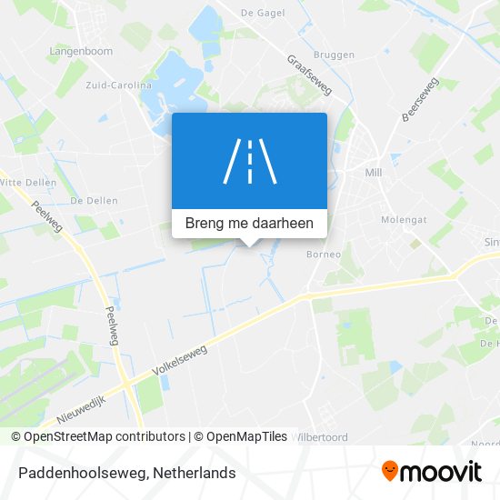 Paddenhoolseweg kaart