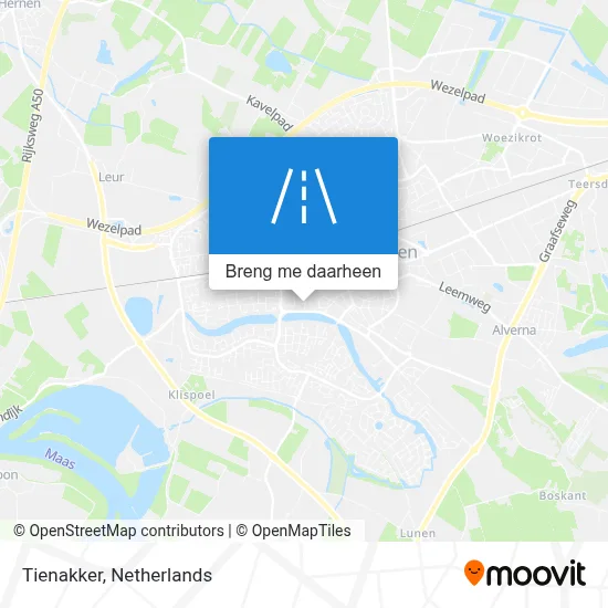 Tienakker kaart
