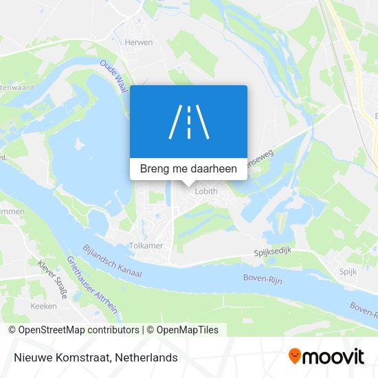 Nieuwe Komstraat kaart