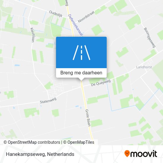 Hanekampseweg kaart