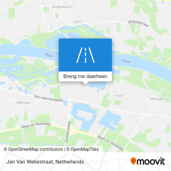 Jan Van Weliestraat kaart
