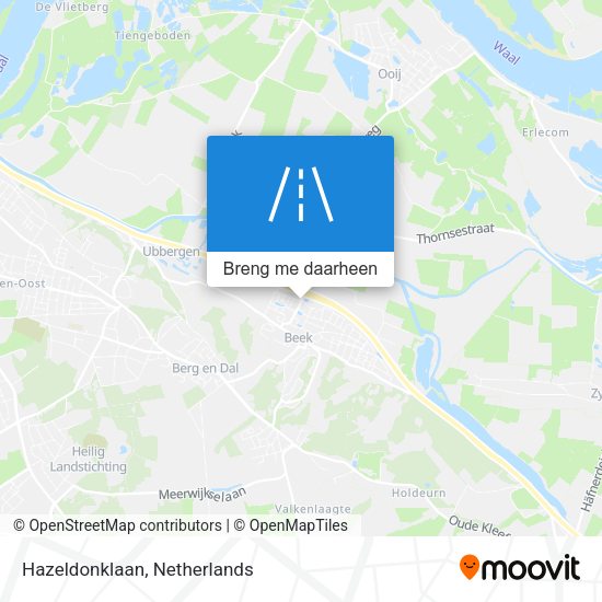 Hazeldonklaan kaart