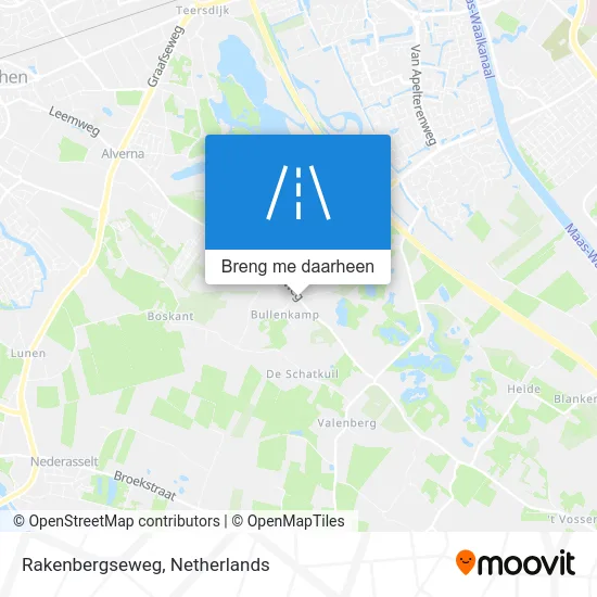 Rakenbergseweg kaart