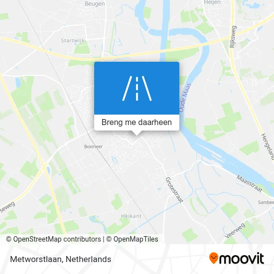 Metworstlaan kaart