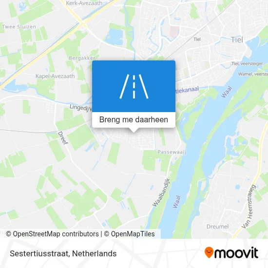 Sestertiusstraat kaart