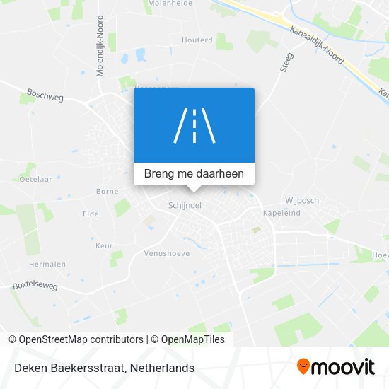 Deken Baekersstraat kaart