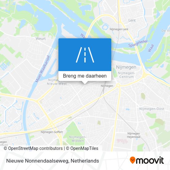 Nieuwe Nonnendaalseweg kaart