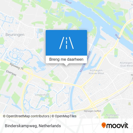 Binderskampweg kaart