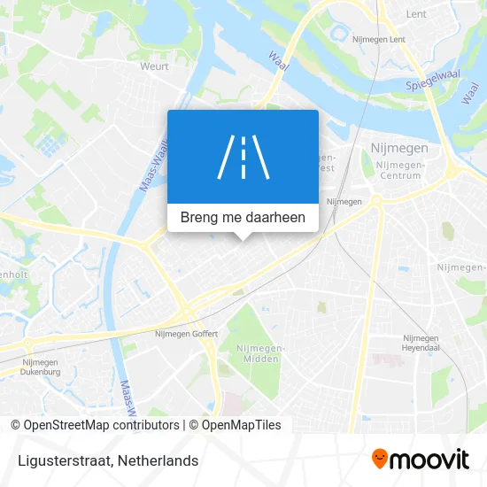 Ligusterstraat kaart